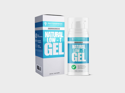 ANDROGENESIS Natural Low-T Support Gel - T Booster for Men - 1 Month Supply