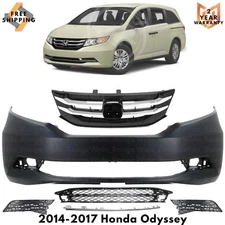 Front Bumper Cover Fascia & Grille Assembly For 2014-2017 Honda Odyssey