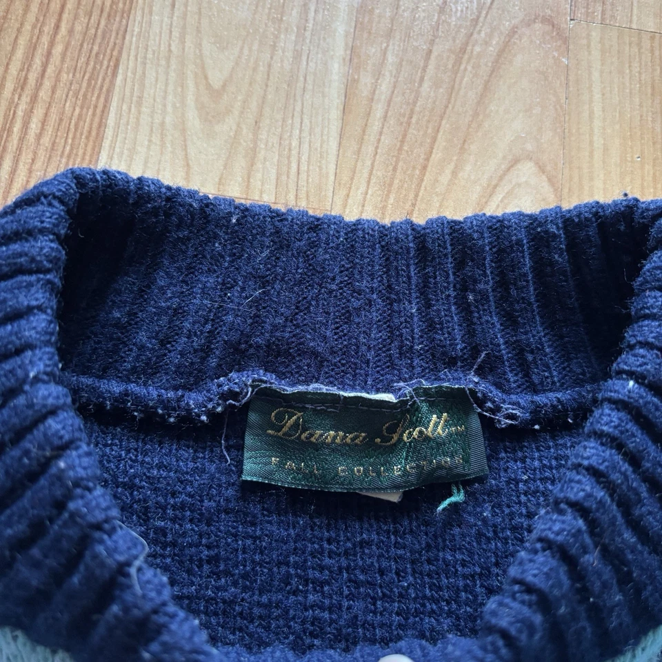 Suéter Azul Coquette Dana Scott Vintage Años 80’s Mujer Talla L/XL! Foto 4 de 4