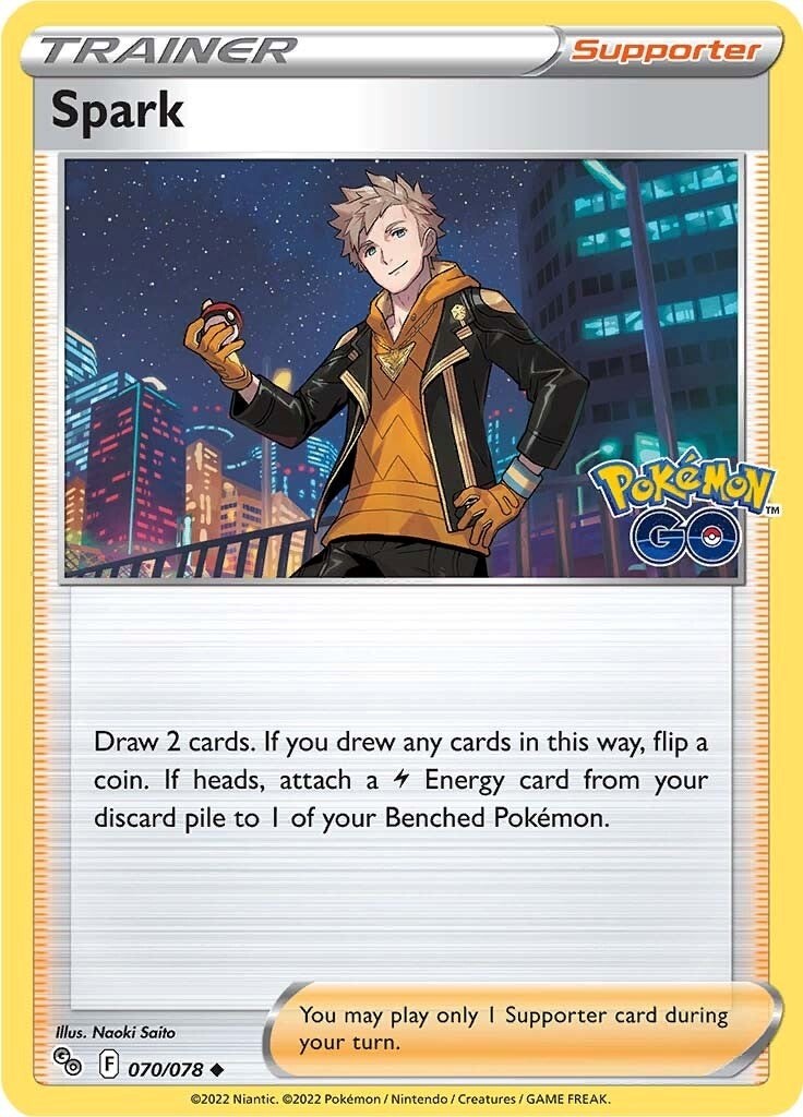 Pokemon Spark Uncommon 070/078 Pokemon GO Reverse Holofoil NM