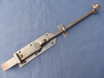 Grosse Targette fer longueur 42 cm Pour porte double ancienne - Photo 1/4