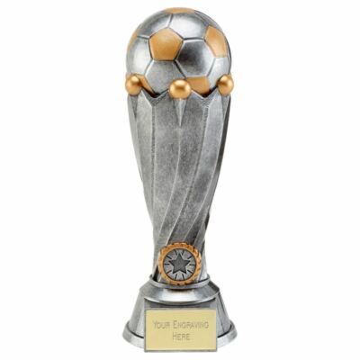Trofeo Di Calcio Con Figurina Argentata E Incisione Gratuita (RF23050) - Foto 2