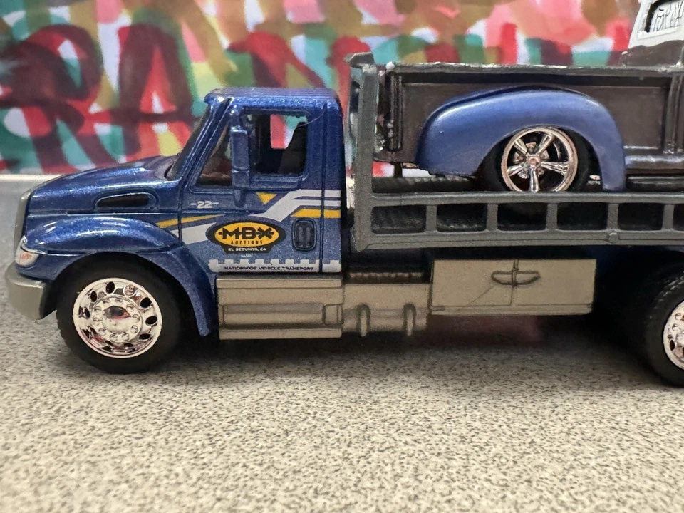 Matchbox Hot Wheels Holler Set 1952 Chevy Truck y MB Remolque Intercambiado Personalizado Foto 3 de 4