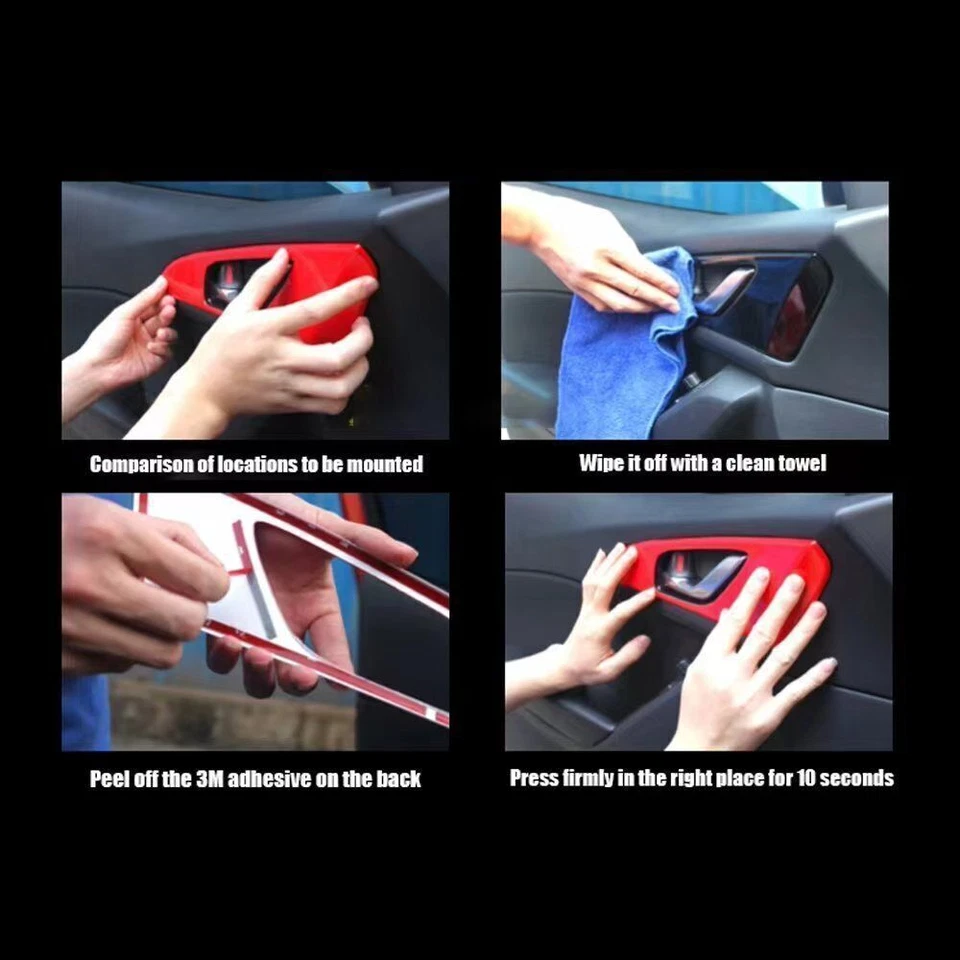 Cover Trim Bright Red Decoration Frame For Benz Smart Fortwo 2009-2015 Interior Foto 2 de 4