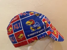 CYCLING CAP KANSAS JAYHAWKS KU HANDMADE IN USA