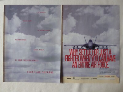 2/2000 PUB BOEING NORTHROP-GRUMMAN RAYTHEON F/A-18E/F SUPER HORNET US NAVY AD