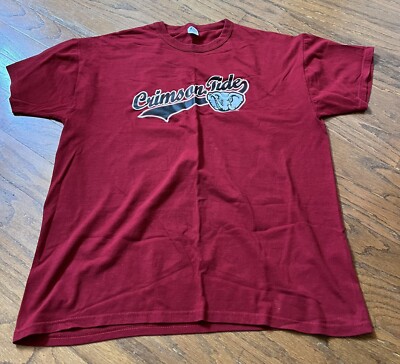 Russell Athletic Alabama Crimson Tide Tee Tshirt size L Elephant