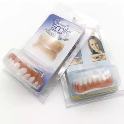 Silicone Upper/Lower False Dental Teeth Perfect Smile Veneers Denture Braces