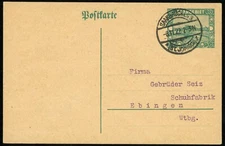 Saarbrucken 1922 Stationery Postal Card Europe Saar Used