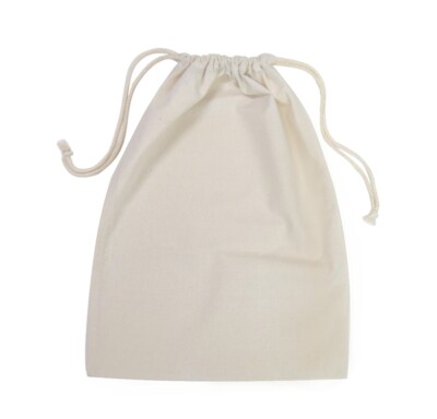 50 x Calico Drawstring Tote Bags 30cm x 40cm 100% Cotton Tote Premium  Large