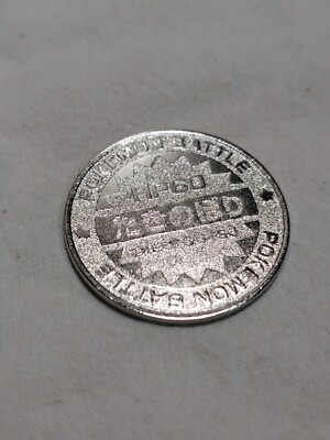 Pokemon Toy Coin Metal Battle medal Meiji Japanese Nintendo A763