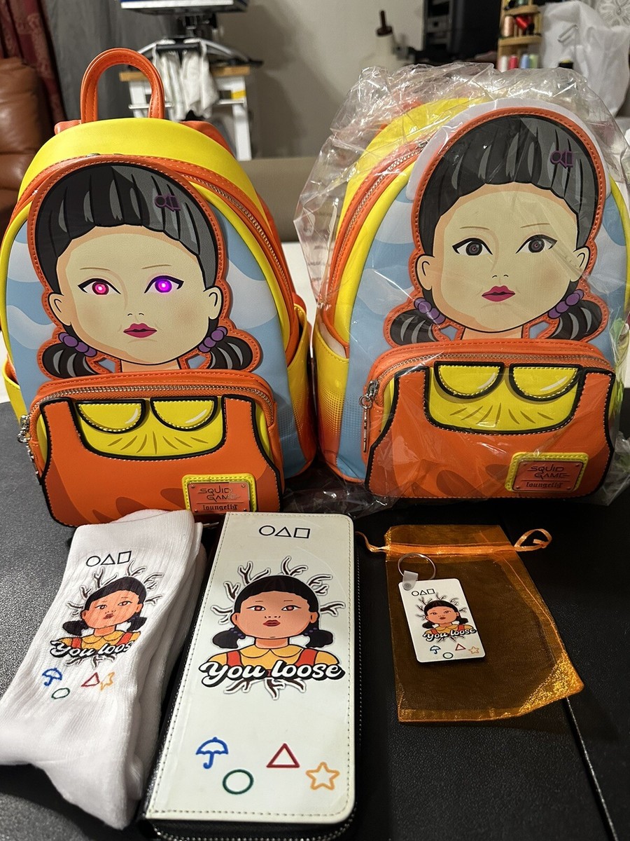 Squid games Doll Loungefly Mini Backpack Set | eBay display picture 1