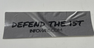 Info Wars Defend The 1st Sticker 2x6  Alex Jones Infowars freedom of speech