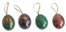Traditional Mini Eggs Easter Tins 4 different egg shaped tins with ribbons