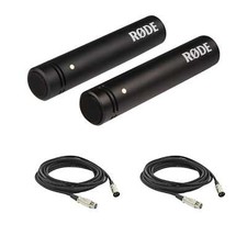 Rode M5 Small-diaphragm Condenser Microphone - Matched Pair with 2 20 foot XLR C