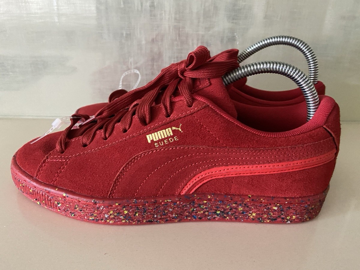 NEW Puma Suede Low Men's Women's Red Casual Sneaker Shoes