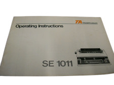 TRIUMPH-ADLER TA - SE 1011 OPERATING MANUAL ELECTRONIC TYPEWRITER thumbnail