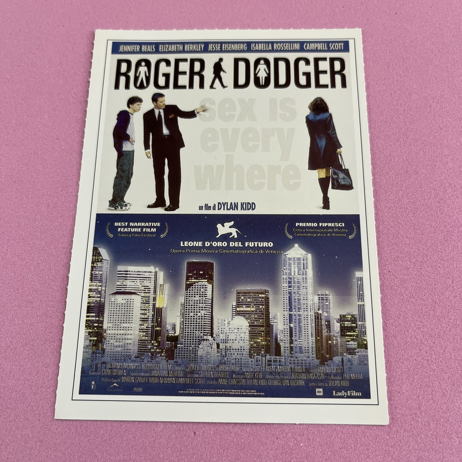 Locandina originale film Roger Dodger (2002) - Regia di Dylan Kidd