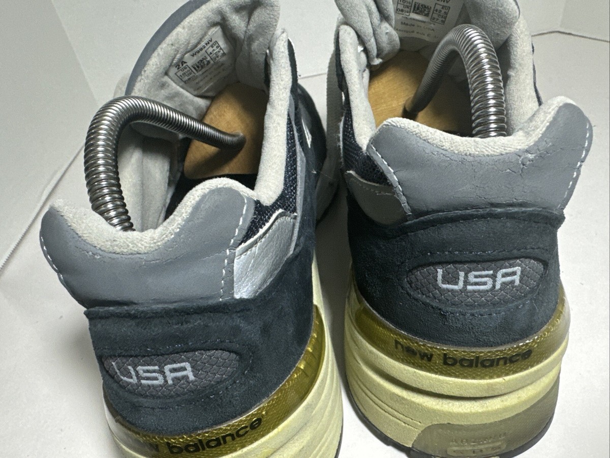 New Balance 992 Navy Blue Grey Made In USA Sz 10.1/2-2A W992NV