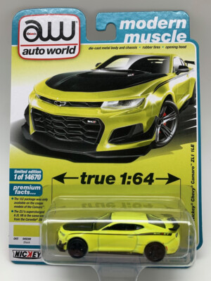N54 AUTO WORLD 2019 CHEVROLET CAMARO NICKEY ZL1 1LE YELLOW Modern