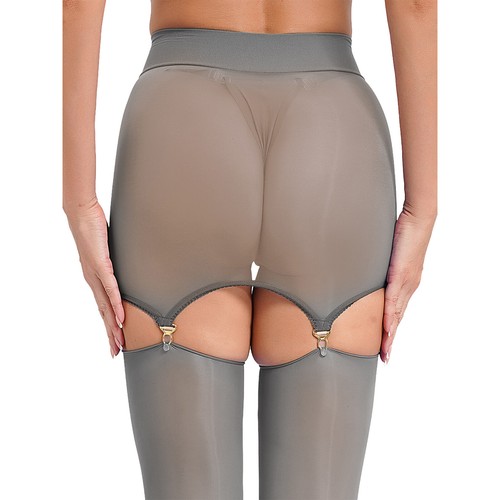 DE Damen Rock Transparent Bodycon Rock Mit Strumpfhalter Mini Rock Clubwear - Picture 27 of 70