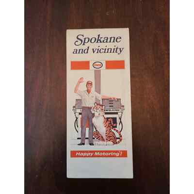 Spokane and Vicinity Road Map Courtesy of Enco 1970 Edition (F4) (MG)