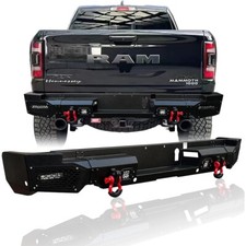 Vijay Steel Rear Bumper Fits 2021-2022 Dodge Ram 1500 Trx With Led Lights