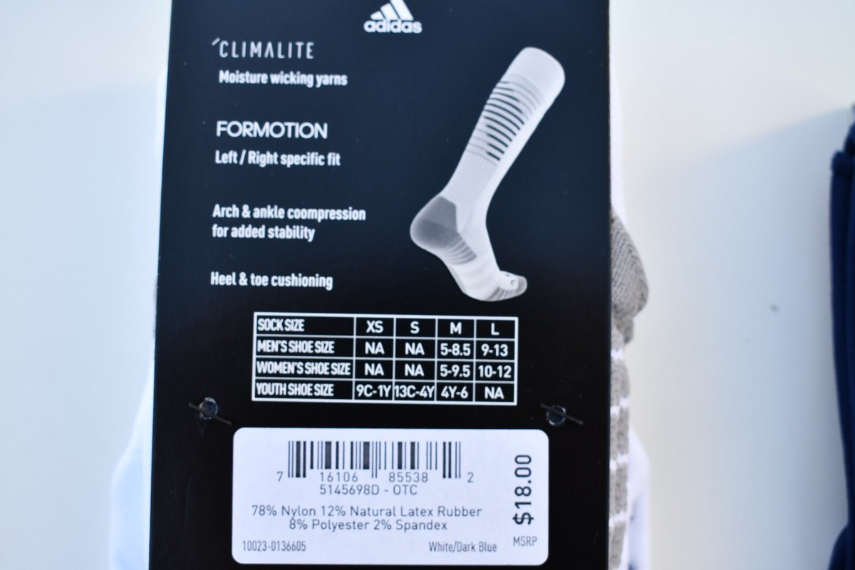 Adidas Team Speed II Soccer Socks (Choose Size and Color) Adult L