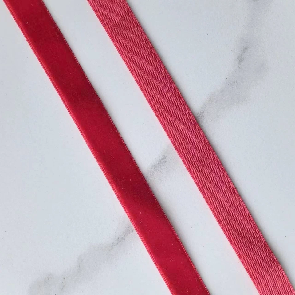 25Yards Velvet Ribbon Wide 1" 7/8" 5/8" Handicrafts Scrapbooking Accessories - Image 4 of 4