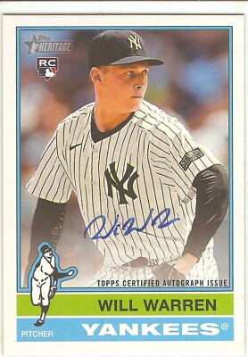 2025 TOPPS HERITAGE WILL WARREN AUTO BASEBALL CARD ROA-WW