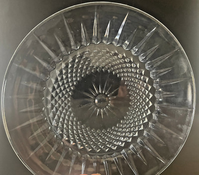 Vintage DIAMANT Diamond Cristal D'Arques Durand Clear Glass 7.5'' SALAD PLATE USA