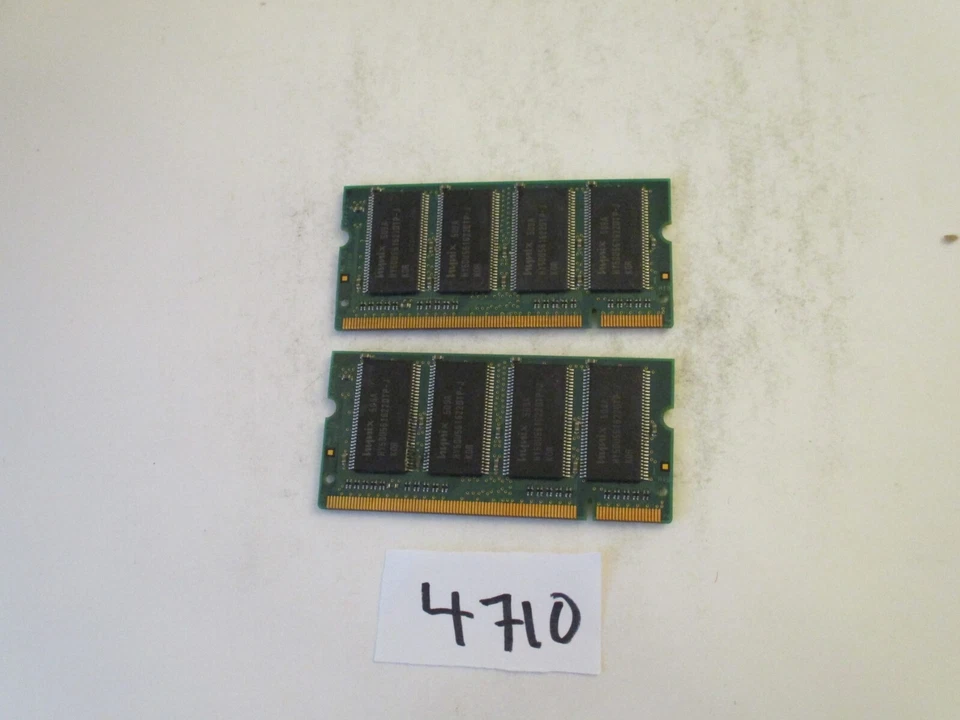 Hynix 2x256Mb=512Mb 333Mhz PC2700 200pin DDR1 SODIMM laptop memory RAM (4710) - Image 2 of 2