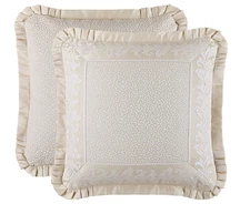 J Queen New York Marquis Sham, European - ivory