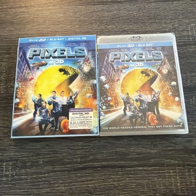Pixels (3D/Blu-ray, 2015, Widescreen) w/ Lenticular Slipcover Brand New Sealed