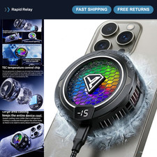 Magnetic Phone Cooling Fan with RGB Lights for Mobile Gaming Streaming - Unive