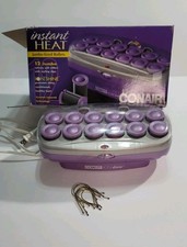 Conair ION Shine Hot Rollers Curlers Velvet Purple With 12 Clips Pageant Tested