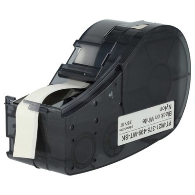 Schriftband Ersatz für Brady M21-375-499 Schwarz/Weiß 9,53mm 4,88m