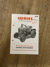 Orig. WAHL Dieselschlepper Prospekt Brochure 25PS Traktor Bulldog Werbung G2