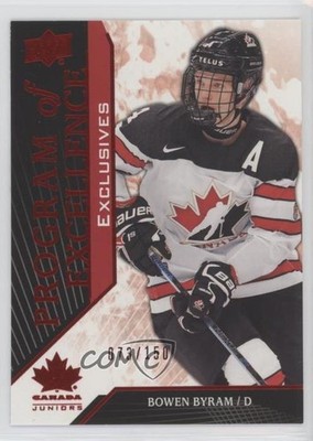 2019 Team Canada Juniors Program of Excellence Exclusives 73/150 Bowen Byram 0dk
