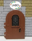(E12/3/9) LEGO 40241 Door Gate Brown with 30046 Window Grille Black