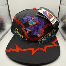 1996 Street Fighter II Vintage M. Bison Capcon Bruno Mario Jagged Edge Hat