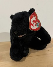 Ty Beanie Babies Cinders The Black Bear New With Tags Plush Soft Toy