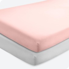 Bare Home 2-Pack Fitted Crib Sheets - Premium 1800 Ultra-Soft Microfiber - Breat