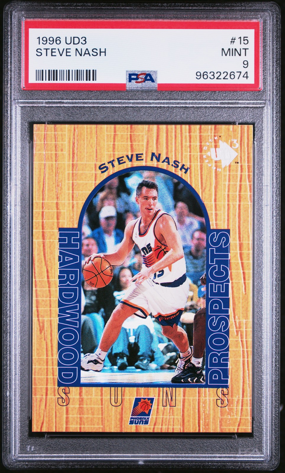 1996 UD3 #15 STEVE NASH ROOKIE RC PSA 9