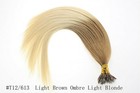 Nano Ring Loop Human Hair Extensions Remy Micro Link Beads Tip Ombre 12/613 18in — photo 3