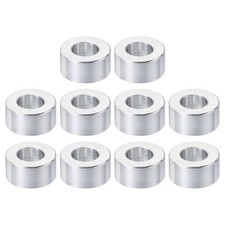 10Pcs M10 Aluminum Spacers 10.5mm ID 20mm OD 10mm L Standoff Round for 3/8" M10