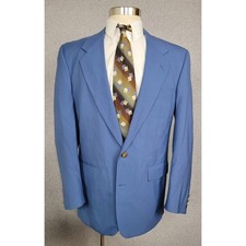 Christian Dior Monsieur Vintage Blue Blazer Gold Crest Buttons Sport Coat 44L 