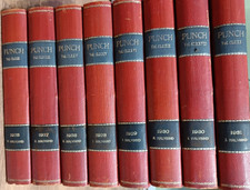 Punch Magazine Bound Volumes 1925–1931 Set of 8 Half Leather Illustrated