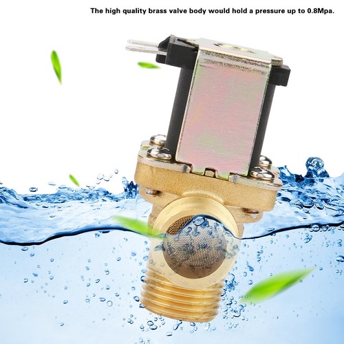 Brass DC24V G1/2 Normal Closed Pilot Operated Water Inlet Electric Solenoid GF - Afbeelding 2 van 12