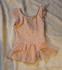 Girls' Dancewear Flutter Sleeve Leotard - More Than Magic Pink 7/8
